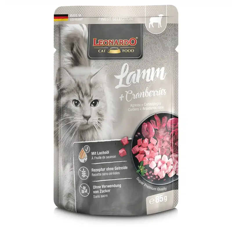 Topprodukt | Leonardo Finest Selection Pouch 16 x 85 g – Lamb & Cranberries