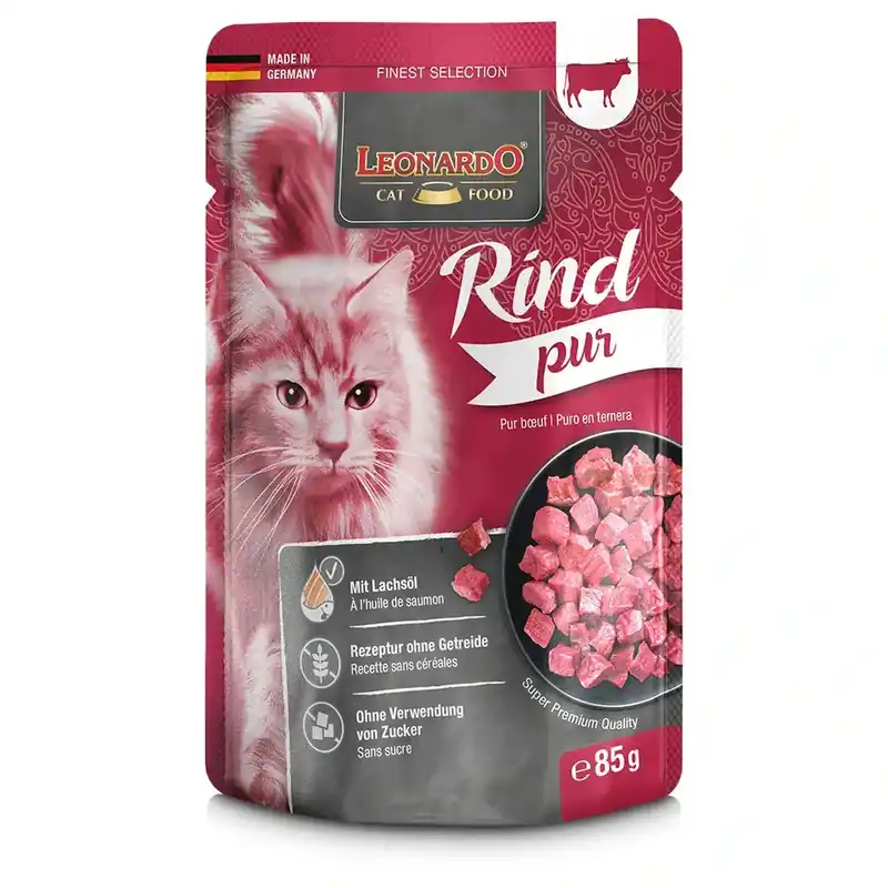 Superpris - Leonardo Finest Selection Pouch 16 x 85 g – Pure Beef
