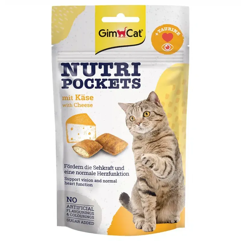 Expressfrakt - GimCat Nutri Pockets ost – 60 g