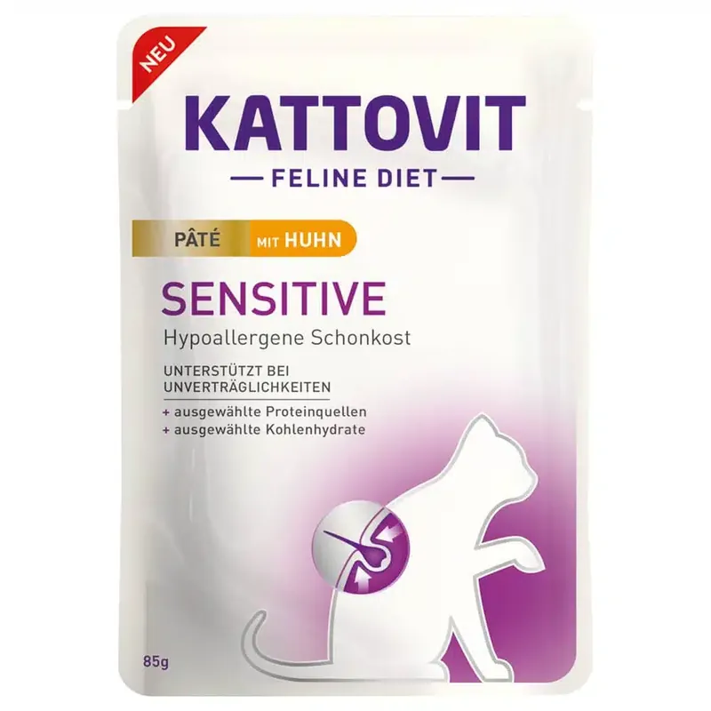 Specialpris - Kattovit Sensitive Paté 10 x 85 g – Kyckling