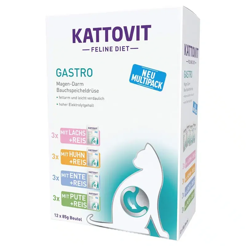 Kattovit Gastro Pouches 12 x 85 g – Mix (4 sorter) - Nyligen tillagt