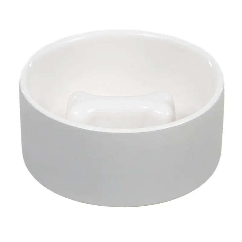 Fabrikspris - Cooling Bowl Kylande Foderskål - M Slow Feed Grå