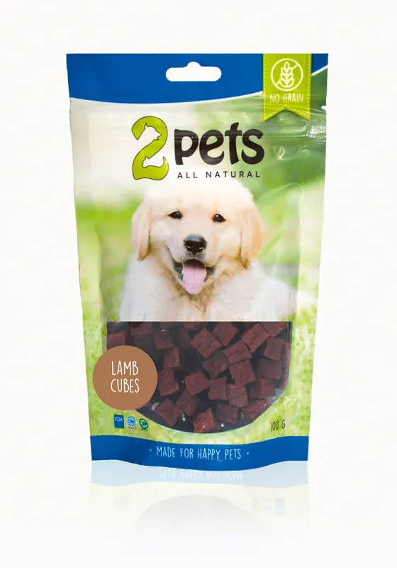 Hundgodis 2pets Dogsnack Lamb Cubes 100 g | Mycket uppskattad