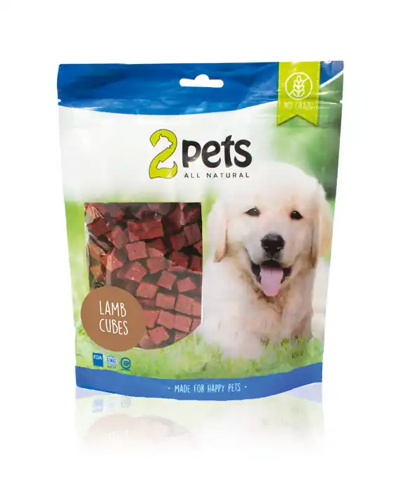 Hundgodis 2pets Dogsnack Lamb Cubes 400 g - Rekommenderas