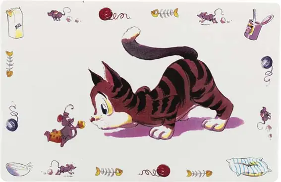 Matskålsunderlägg Katt - Happy Cat - Beställ direkt