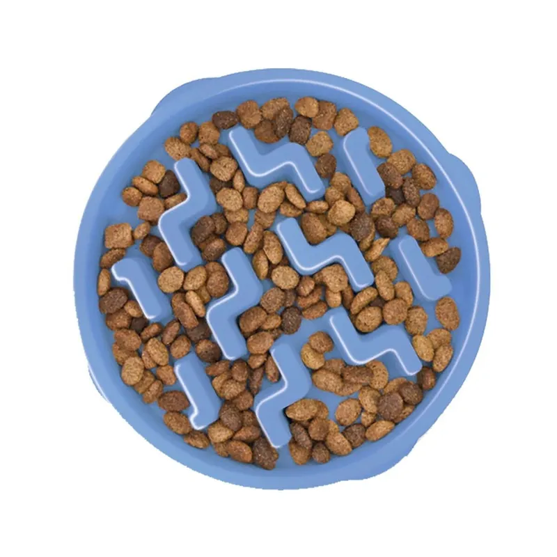 Outward Hound Slow Feeder Notch Hundmatskål Blå 20,5 cm - Köp idag