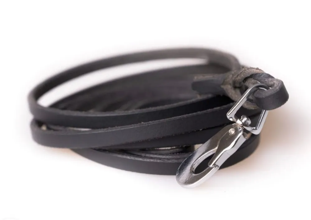 Leather Leash - XS / Black - Bra pris