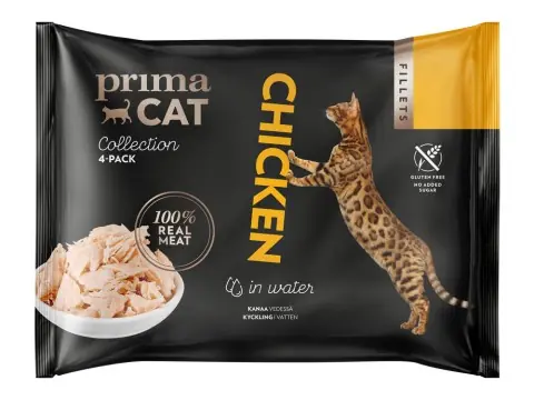 Kattfoder Kycklingfiléer i Vatten - 4 x 50 g - Nästan slut