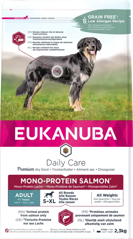 Daily Care Mono-Protein Salmon hundfoder - 2,3 kg | Kampanjen går snart ut