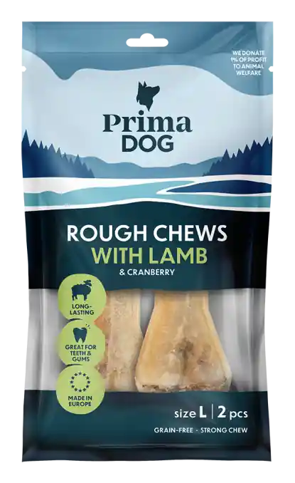 Favorit hos kunderna - Rough Chews Lamb & Cranberry Tuggpinnar - 13,5 cm x 2 st