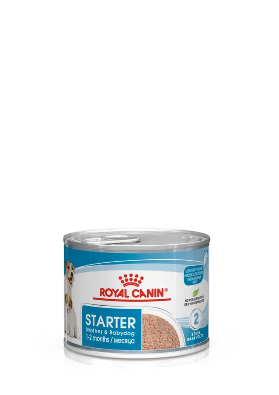 Starter Mousse Dog Can Våtfoder - 12 st x 195 g | Snart slut