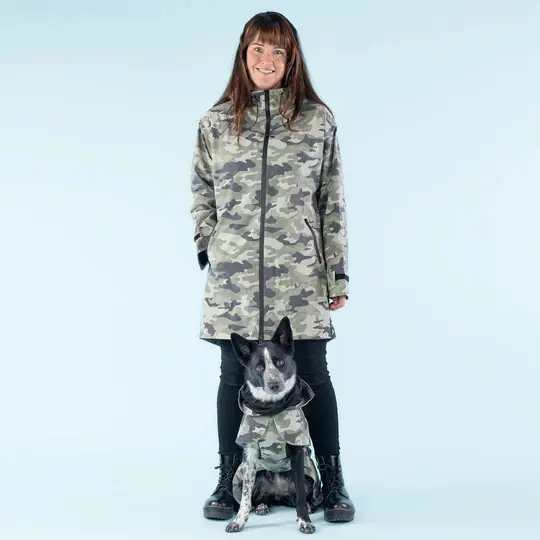 Reflekterande Regnjacka till matte, camo - XS - Handla nu