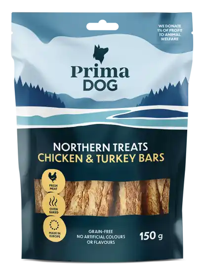 Hög kvalitet | Hundgodis Northern Treats Bar Kyckling & Kalkon - 150 g