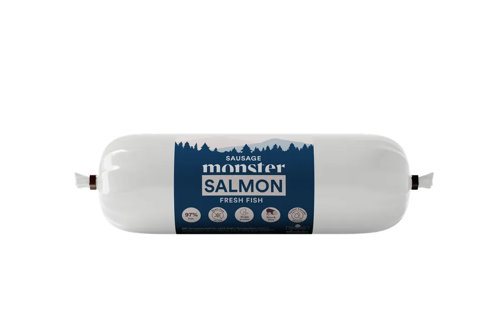 Fyndpris | Dog Sausage Salmon Hundfoder - 12 x 400 g