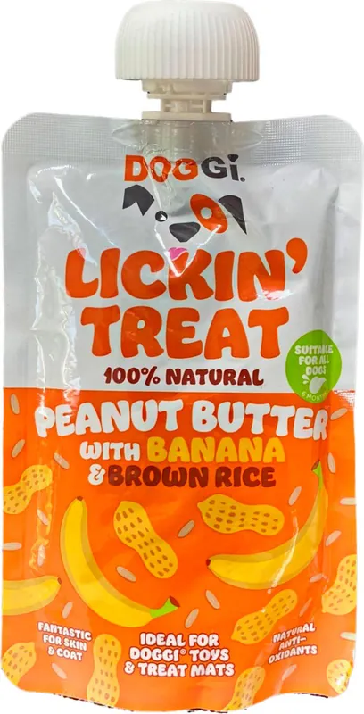 Nyhet hos oss - Lickin Treat krämigt Hundgodis med Jordnötssmör & Banan - 100 g