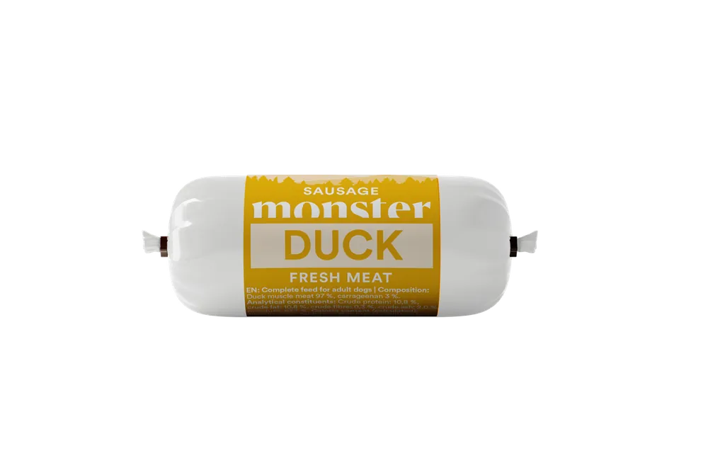 Dog Sausage Duck Hundfoder - 80 g - Finns att beställa