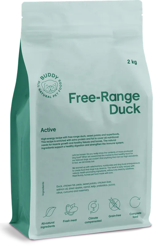 Free-Range Duck Torrfoder för Hund - 2 kg - Precis lanserat