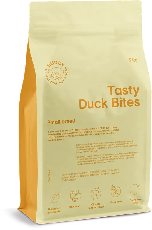 Tasty Duck Bites Torrfoder för Hund - 5 kg - Finns tillgänglig