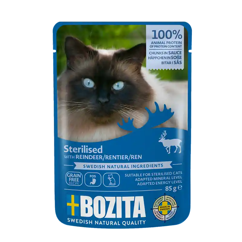 Indoor & Sterilized Ren i sås Våtfoder till Katt - 12 st x 85 g - Snabb leverans