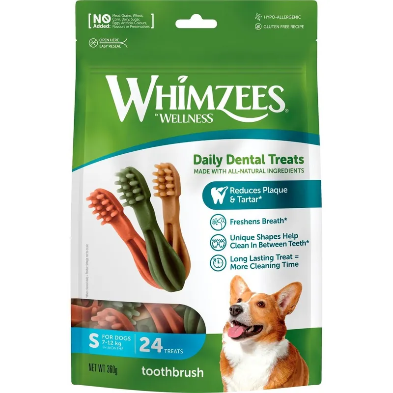 Whimzees Tandborste Small 24-pack - Populär