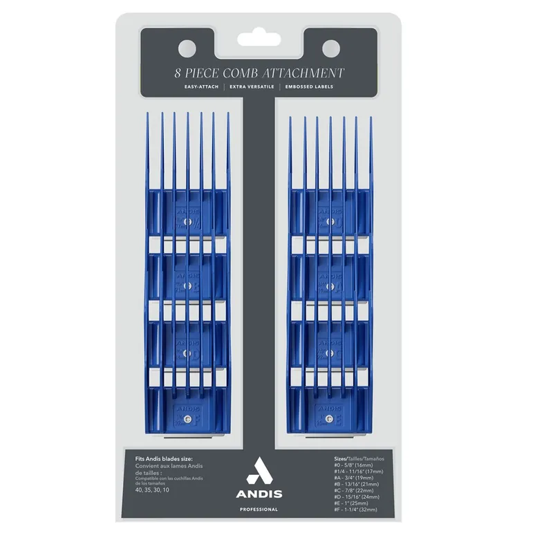 Hög kvalitet | Andis Distanskam 8-pack (1,5-14 mm)