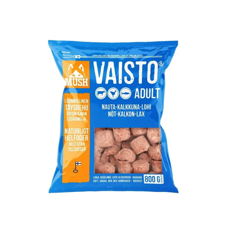 Mush Vaisto Nöt-Kalkon-Lax (800 g) - Expressleverans