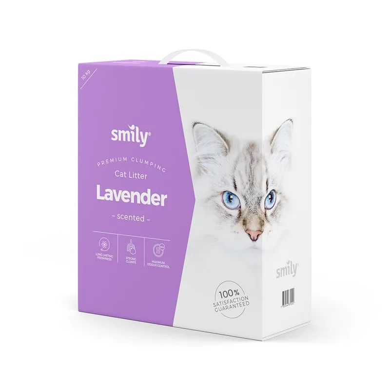 Smily Kattsand Lavendel (10 kg) - Passa på nu