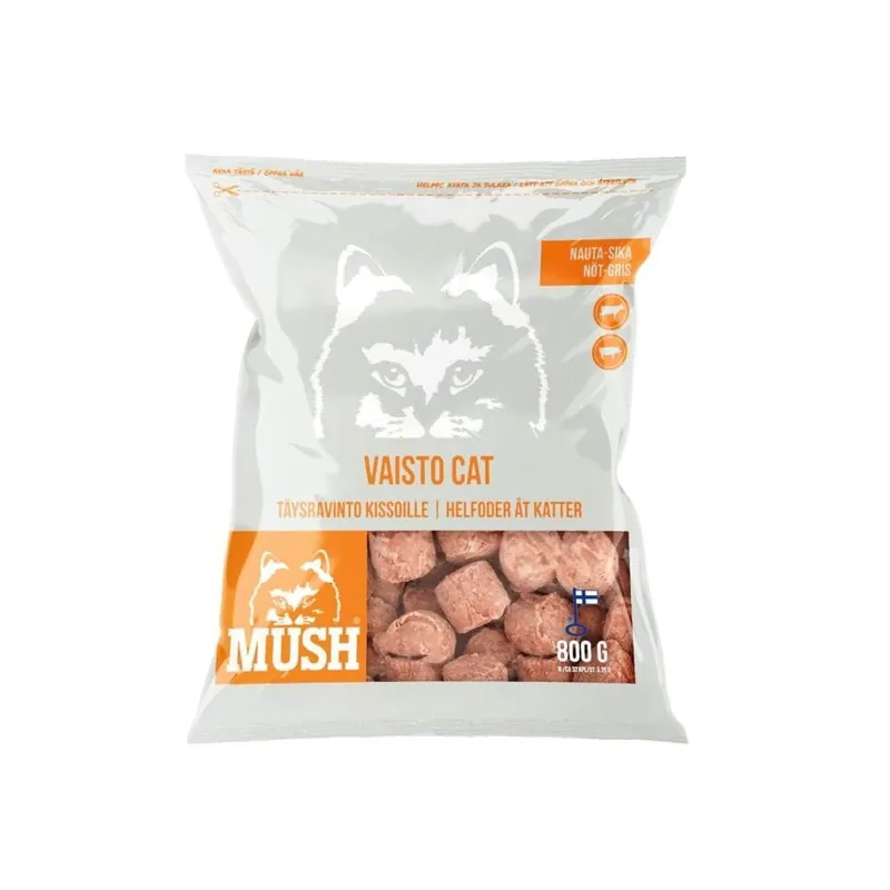 Mush Vaisto Cat Nöt-Gris (800 g) - Favorit hos kunderna