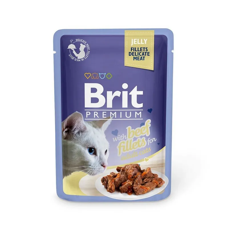 Storsäljare | Brit Premium Pouches Fillets in Jelly with Beef