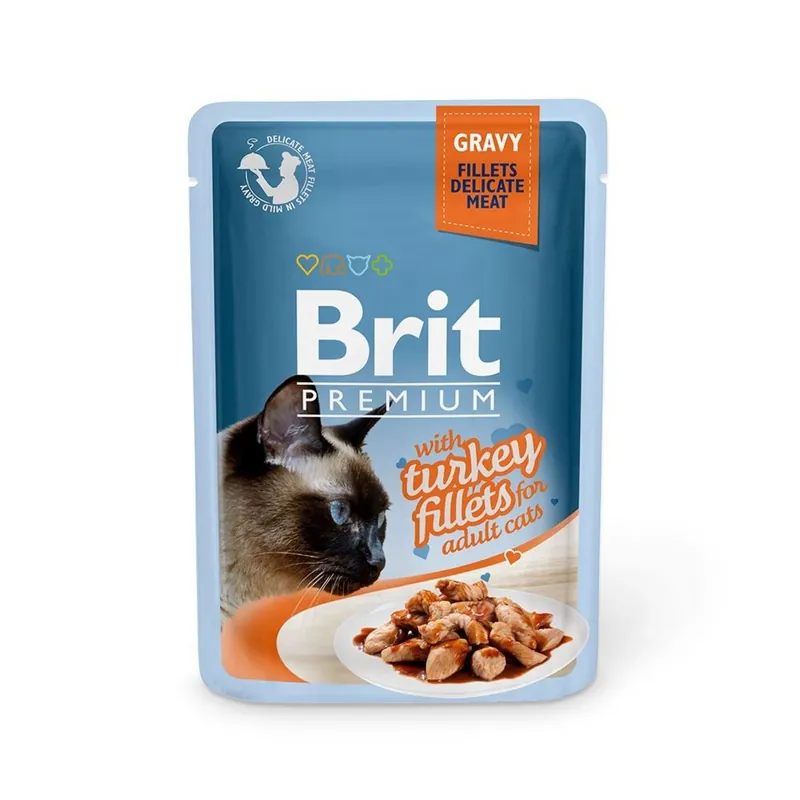 Rea - Brit Premium Pouches Fillets in Gravy with Turkey