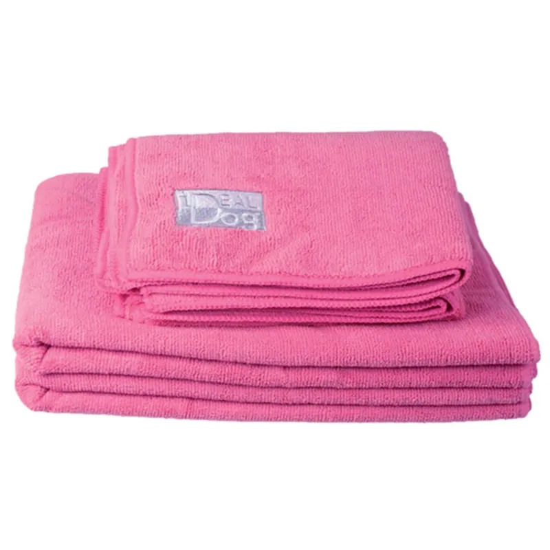 Passa på nu - Ideal Dog Hundhandduk Rosa 2-pack (60 x 100 cm)