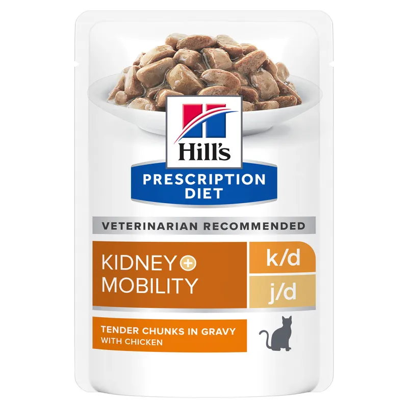 Hill‘s Prescription Diet Feline k/d j/d Kidney + Mobility Chicken 12x85 g - Ny produkt