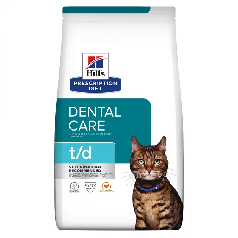 Hill‘s Prescription Diet Feline t/d Dental Care Chicken (1,5 kg) | Finns att beställa