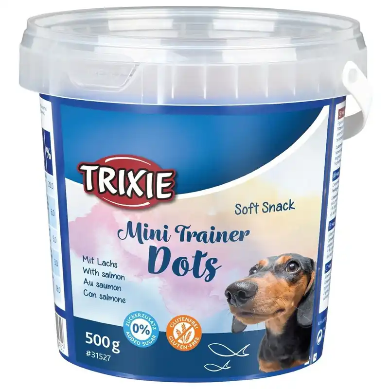 Erbjudandet går snart ut | Trixie Mini Trainer Dots Soft Snack Salmon 500 g