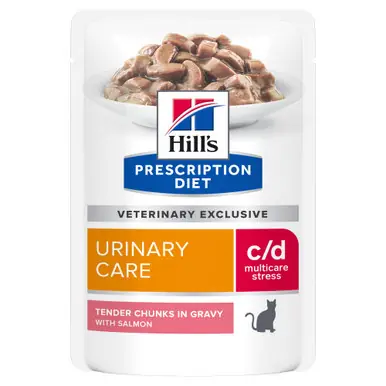 Hill‘s Prescription Diet Feline c/d Urinary Care Multicare Stress Salmon 12x85 g | Tryggt köp