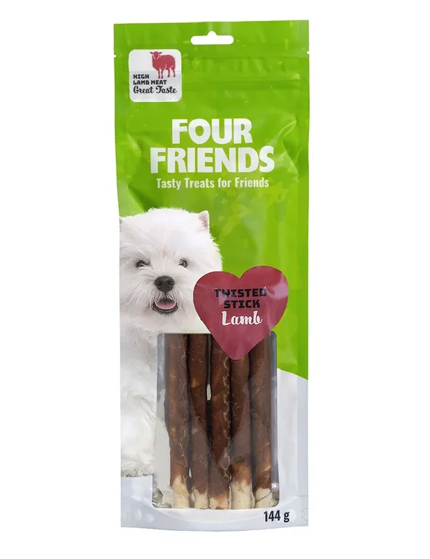 Erbjudande | Belöningsgodis FourFriends Twisted Stick Lamb 25 cm 5st