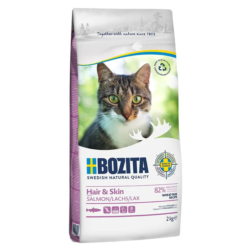 Bozita Hair & Skin Wheat Free Salmon (2 kg) | Bra pris