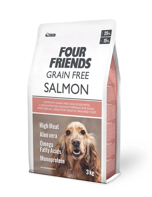 FourFriends Dog Grain Free Salmon 3 kg - Tidsbegränsat erbjudande