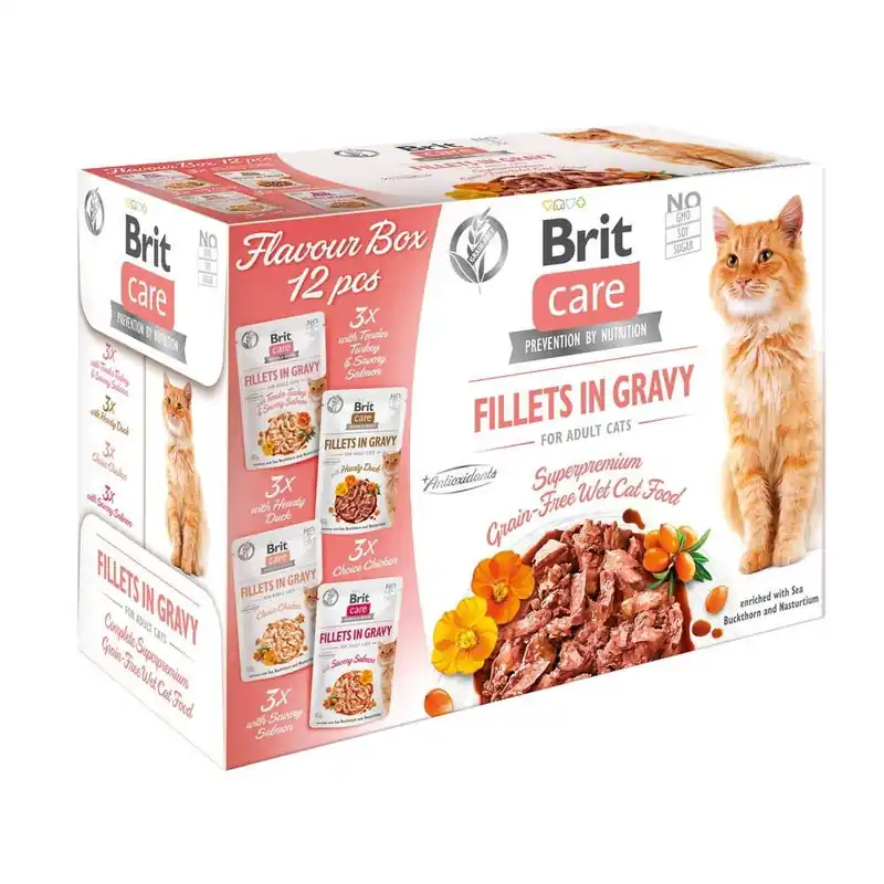 Mycket populär - Brit Care Cat Adult Bitar i Sås Multipack 12x85 g