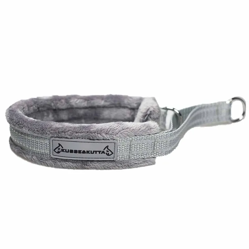 Precis lanserat | Kusse & Kutta Hundhalsband i Bred Modell Fluffigt Grå (4)