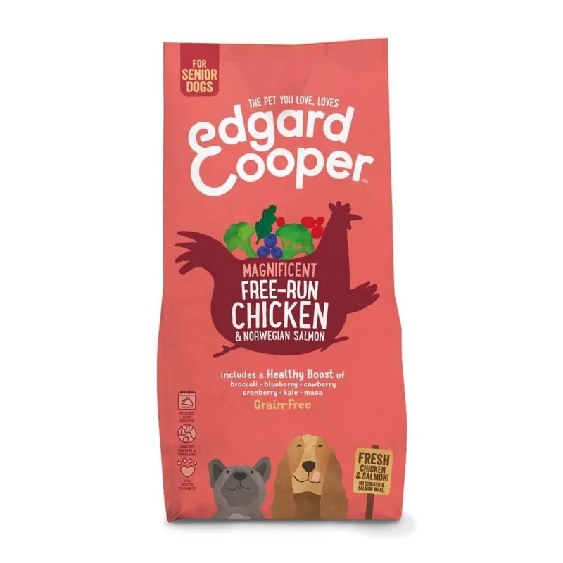 Edgard & Cooper Dog Senior Grain-Free Kyckling & Lax (7 kg) | Få kvar i lager