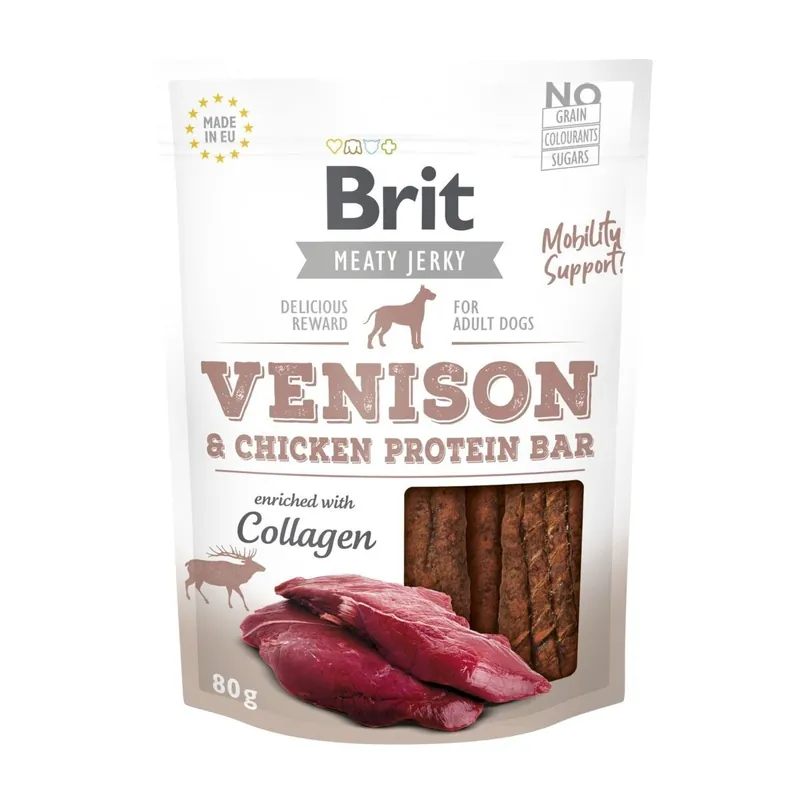 Nyligen tillagt | Brit Care Meaty Jerky Proteinbar Venison (80 g)