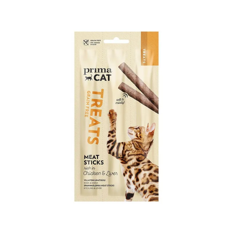 PrimaCat Meat Stick Chicken & Liver 3x5 g - Expressleverans
