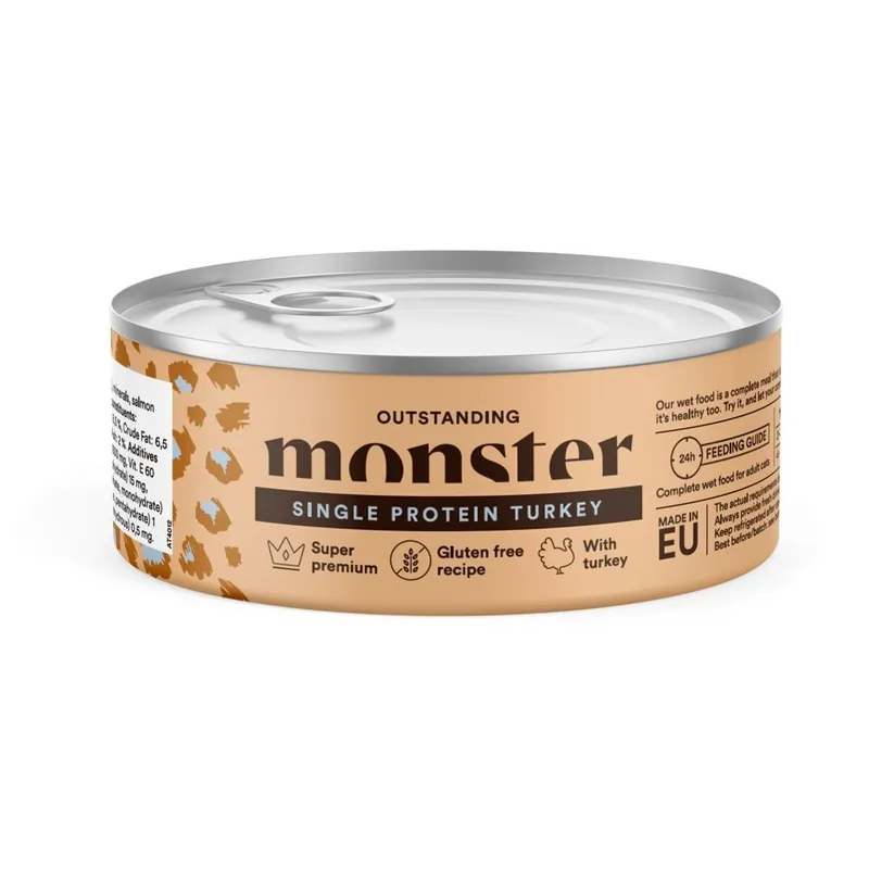 Monster Cat Adult Single Protein Turkey 100 g | Toppkvalitet
