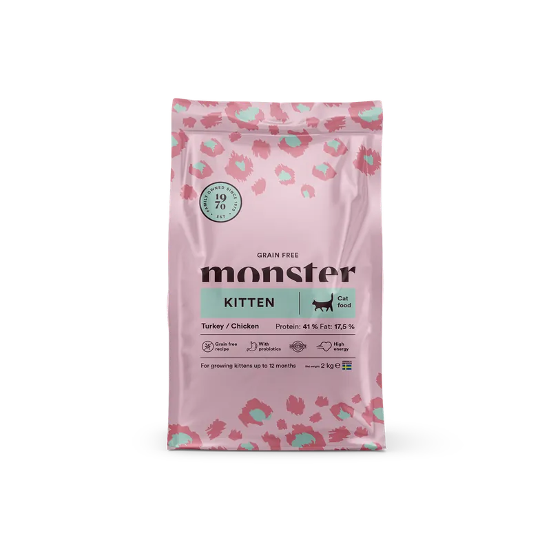 Monster Cat Grain Free Kitten Turkey & Chicken 6 kg | Finns i lager