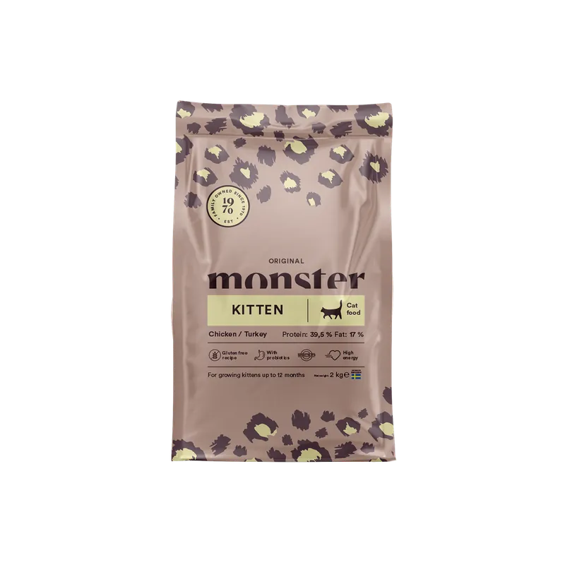 Monster Cat Original Kitten Chicken & Turkey 6 kg - Passa på