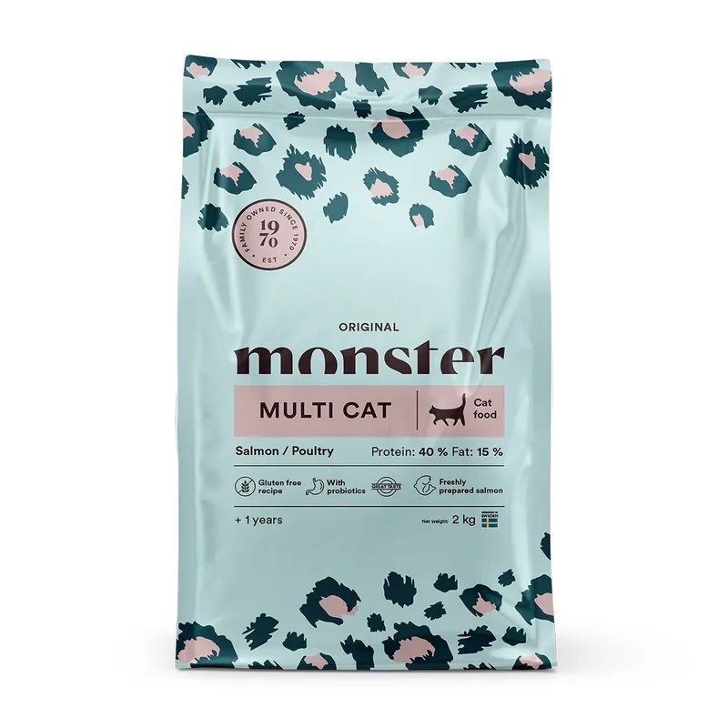 Rea | Monster Cat Original Multicat Salmon & Poultry 2 kg