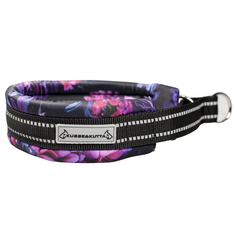 Kusse&Kutta Hundhalsband Bred Modell Lila Blommor (9) - Snart slut