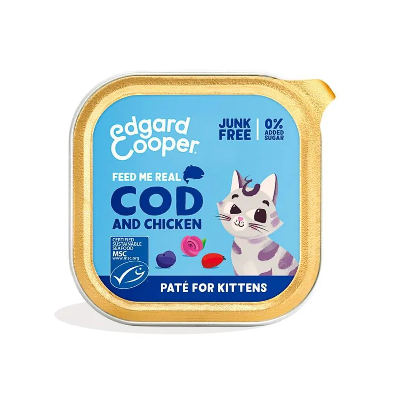 Edgard&Cooper Kitten Cod & Chicken 85 g | Extra rabatt