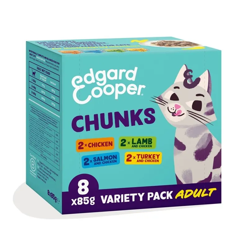 Edgard&Cooper Cat Adult Multipack Chunks in Gravy 8 x 85 g - Köp nu